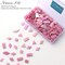 LITMIND Iridescent Glass Mosaic Tiles for Crafts, 240 Pieces 5 Shapes Mixed Pink Stained Glass Pieces, Mosaic Kits for Adults (Iridescent Pink)